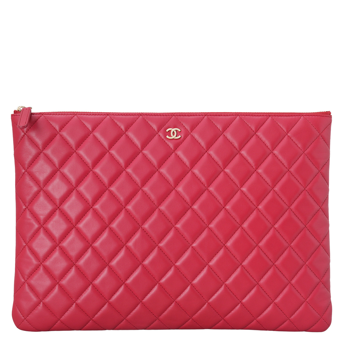 CHANEL(USED)샤넬 램스킨 클래식 클러치 라지