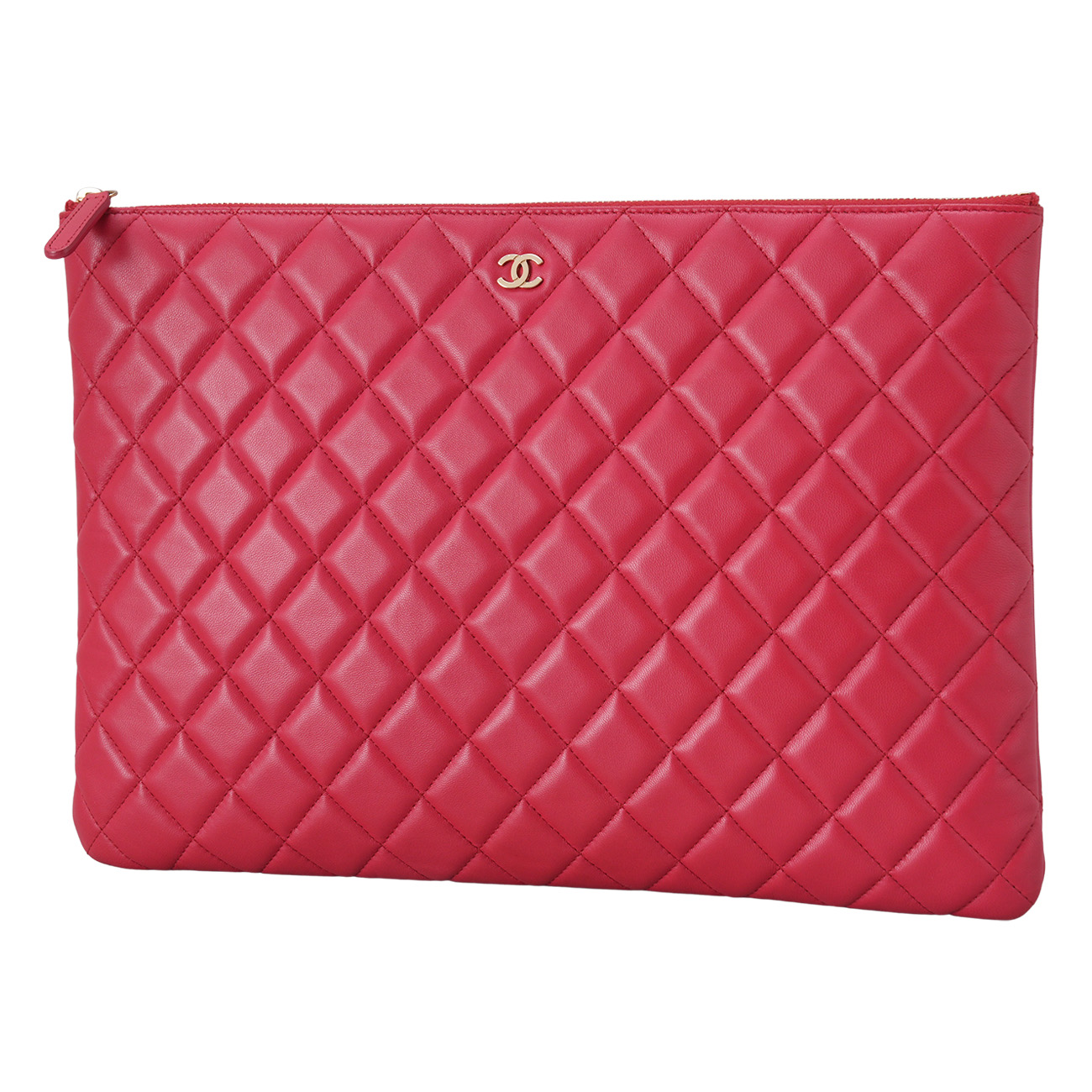 CHANEL(USED)샤넬 램스킨 클래식 클러치 라지