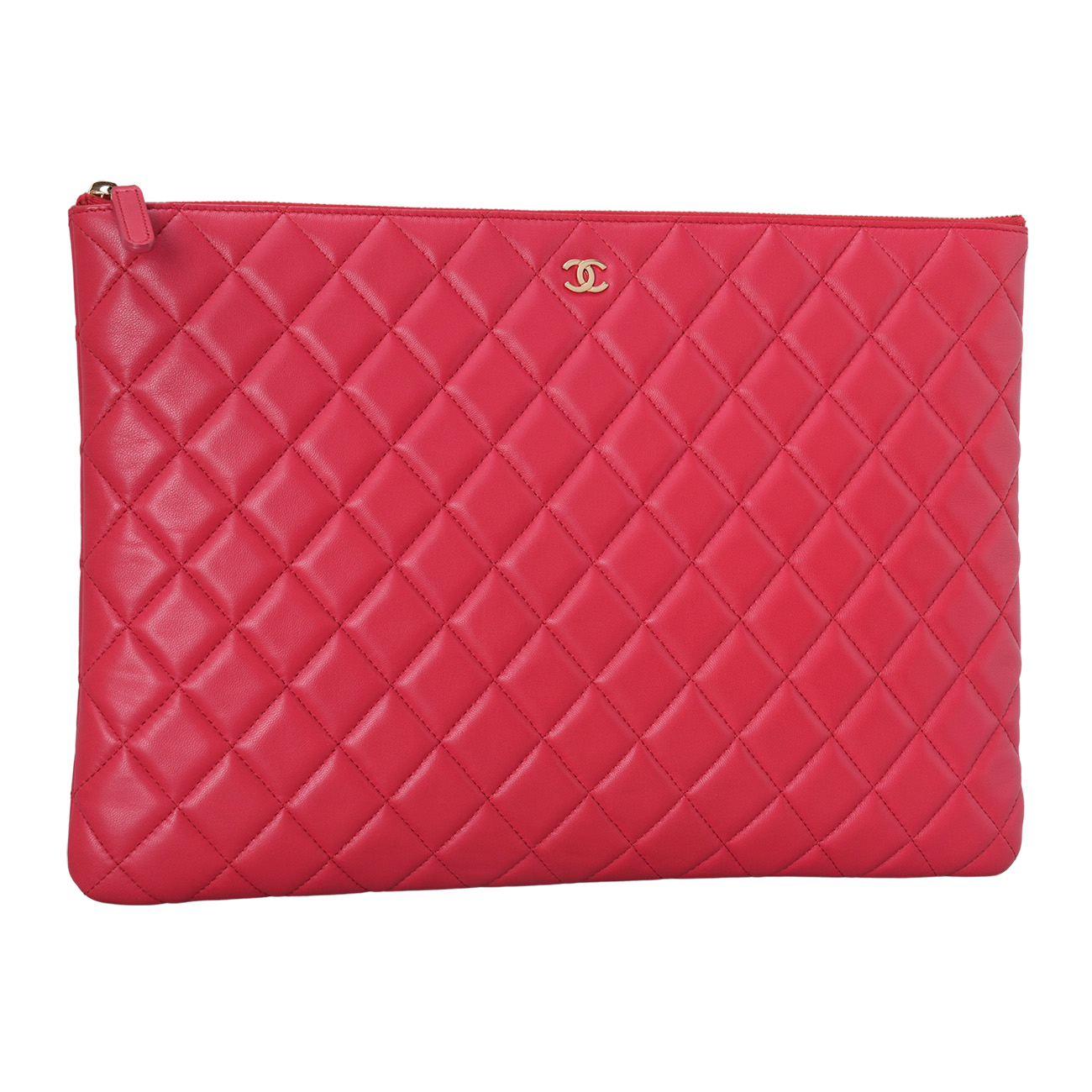 CHANEL(USED)샤넬 램스킨 클래식 클러치 라지