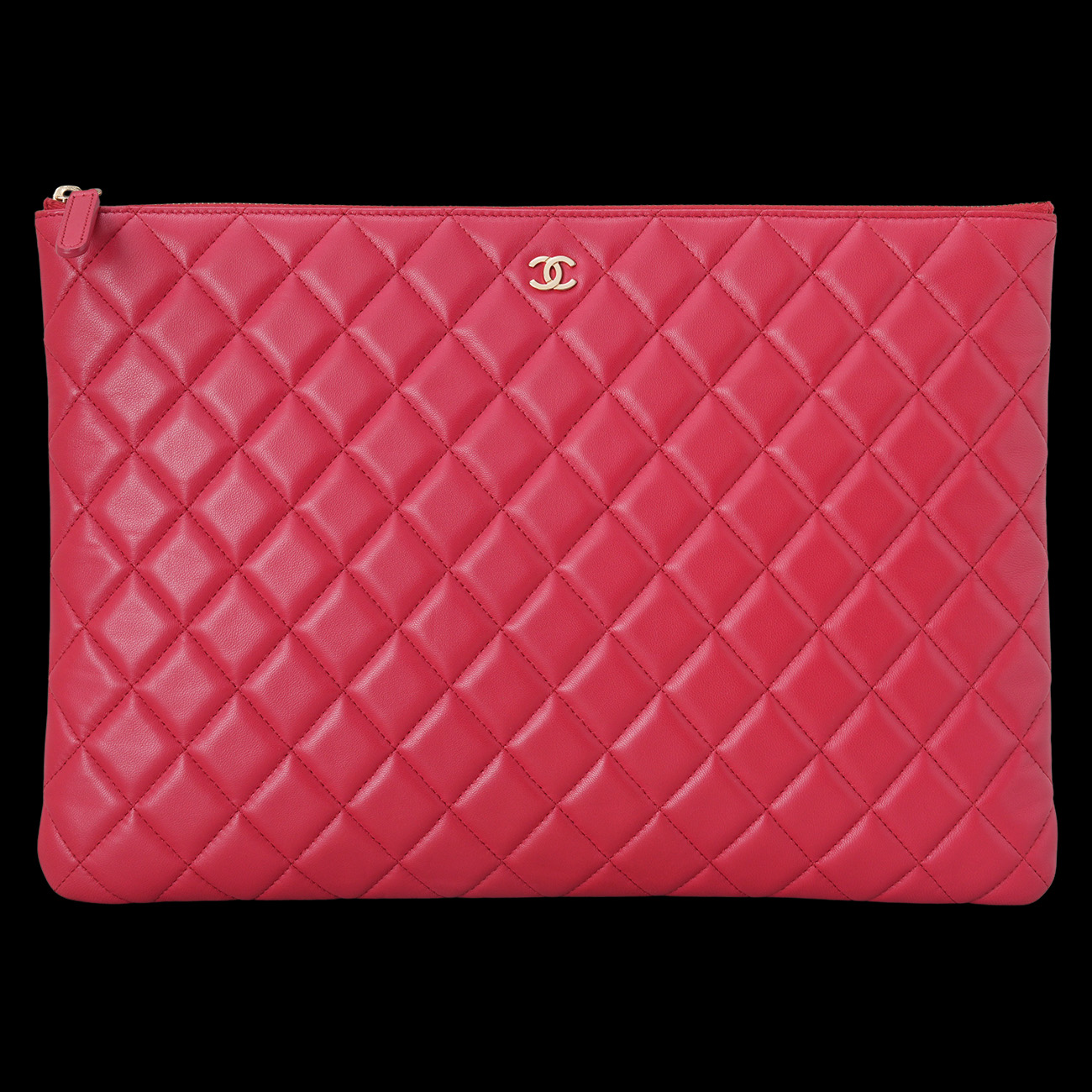 CHANEL(USED)샤넬 램스킨 클래식 클러치 라지