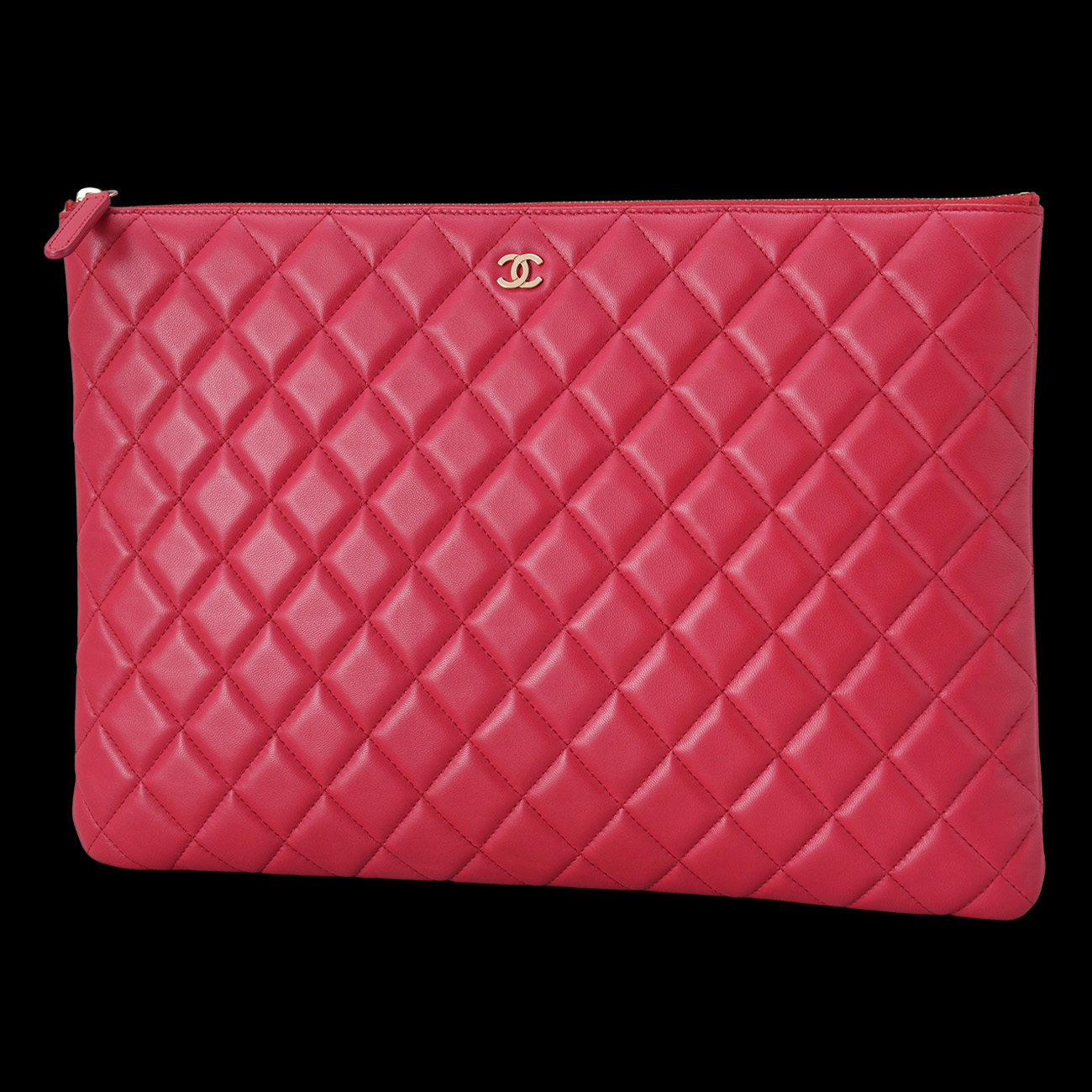 CHANEL(USED)샤넬 램스킨 클래식 클러치 라지