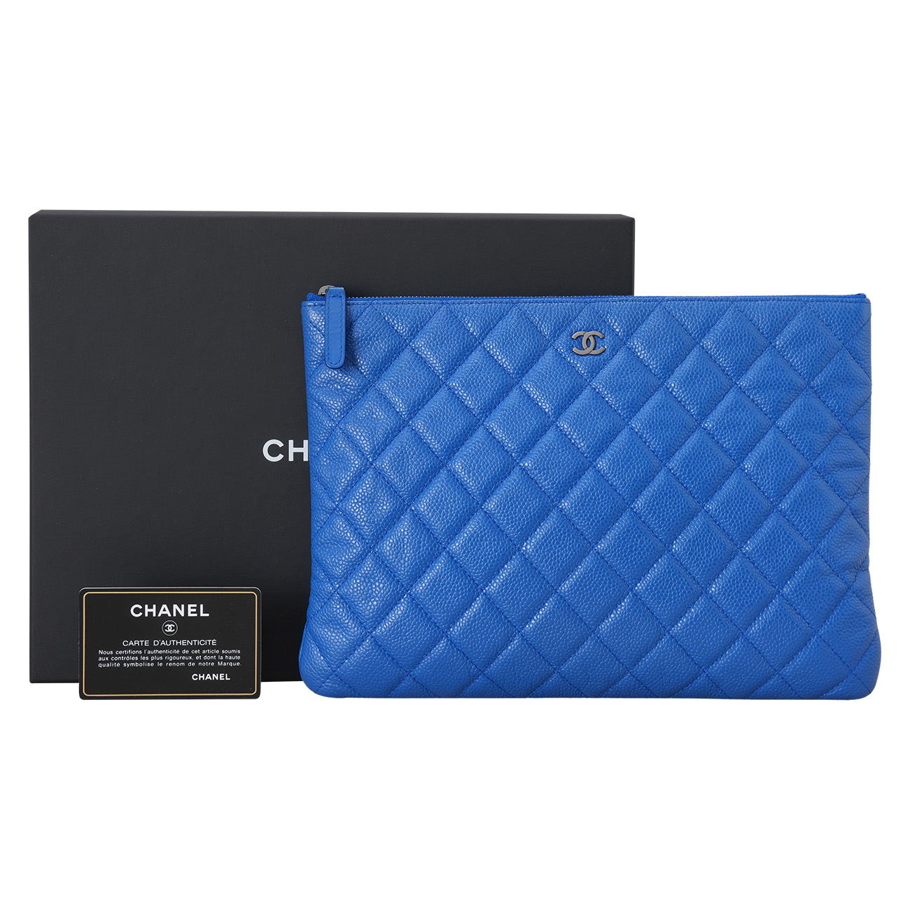 CHANEL(USED)샤넬 캐비어 클래식 클러치 뉴미듐