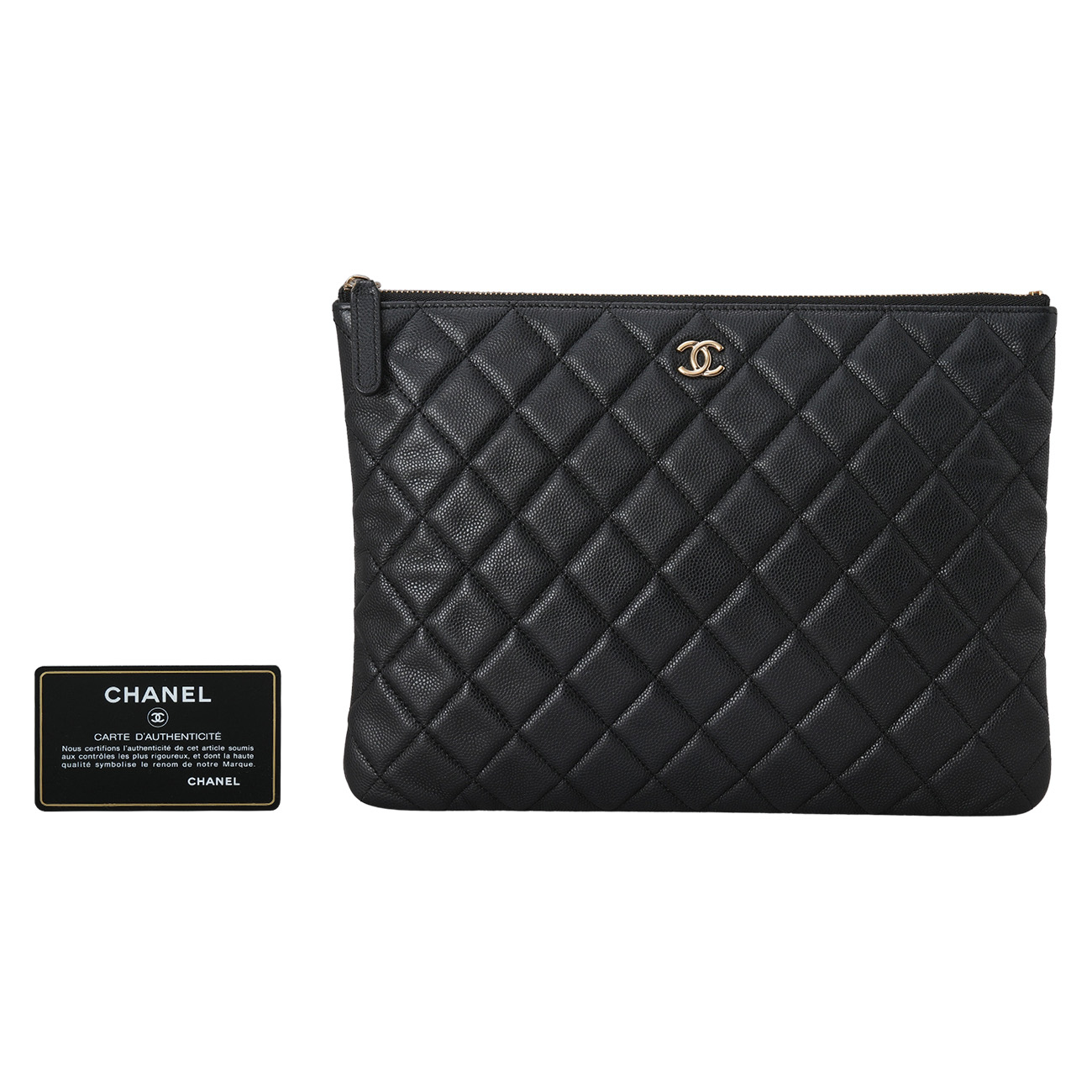CHANEL(USED)샤넬 캐비어 클래식 클러치 뉴미듐