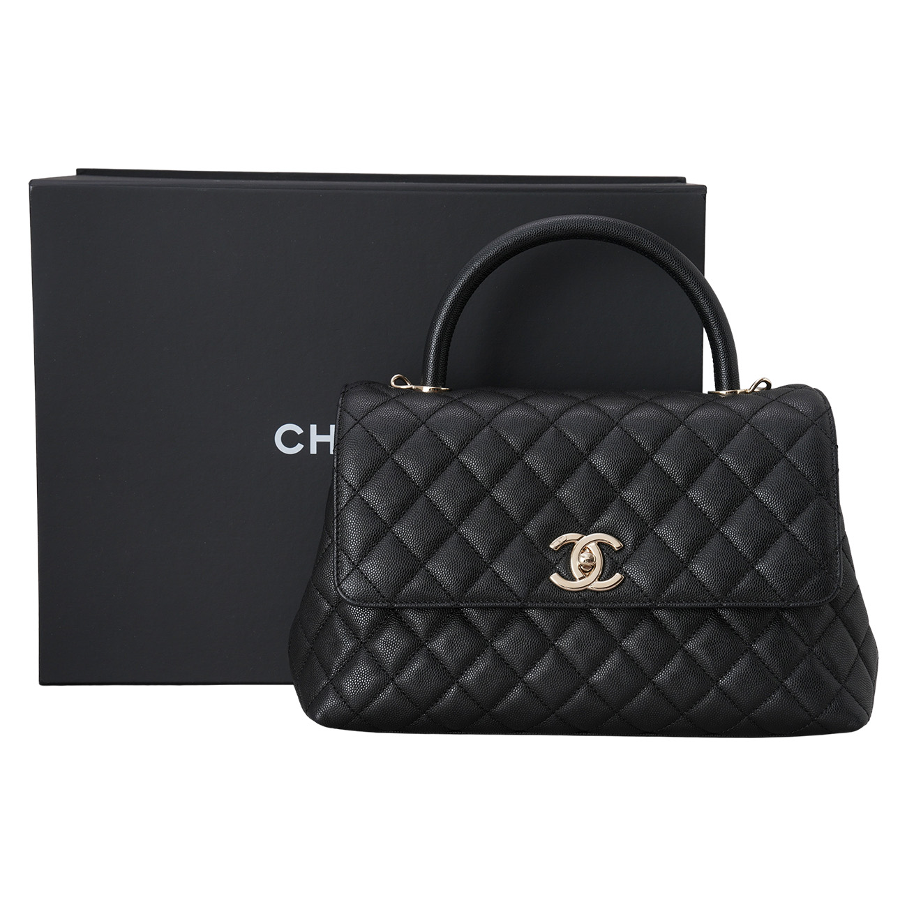 CHANEL(USED)샤넬 캐비어 코코핸들 미듐