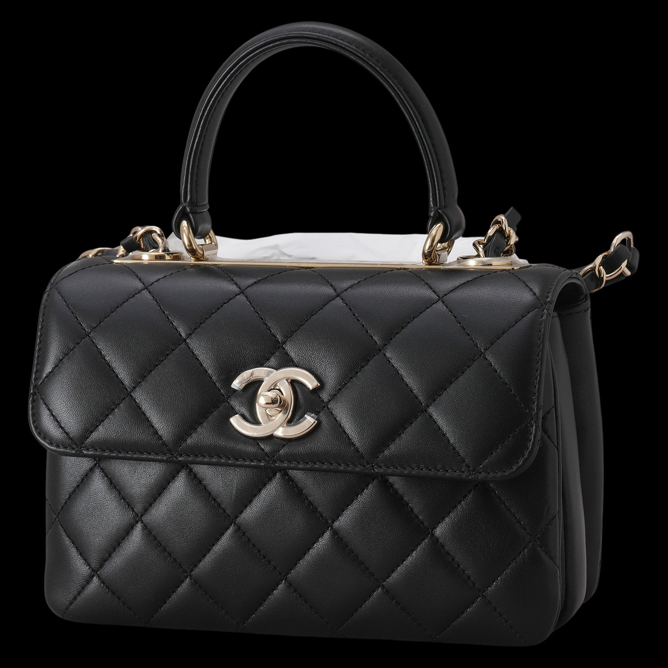 CHANEL(USED)샤넬 AS4654 트렌디CC 뉴미니 탑핸들 체인 숄더백