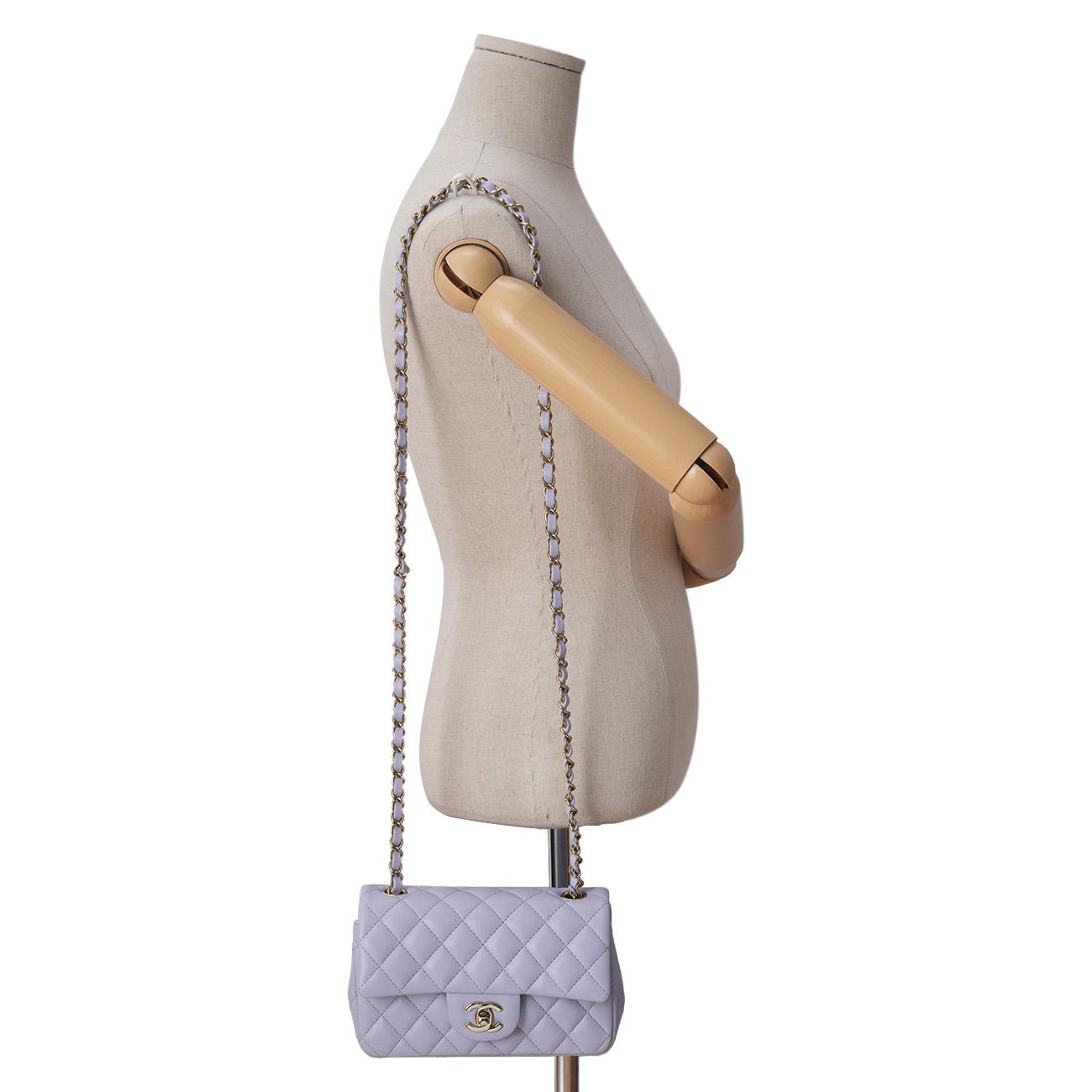 CHANEL(USED)샤넬 램스킨 클래식 뉴미니 크로스백