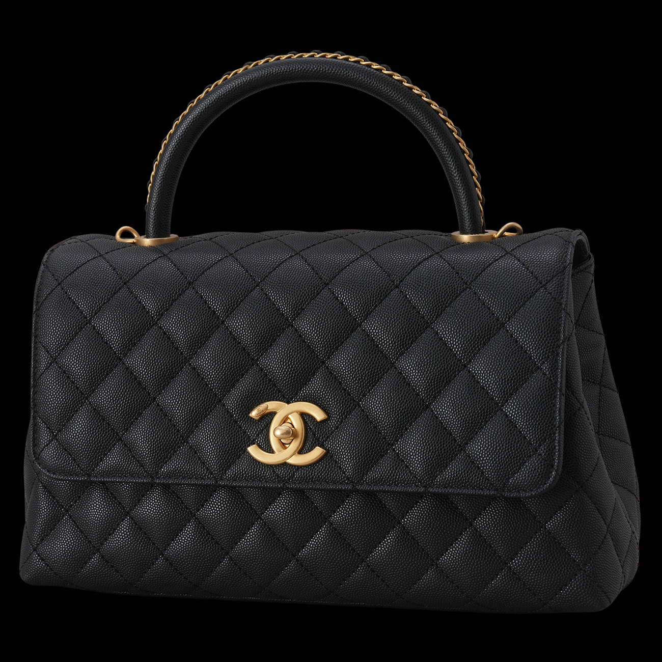 CHANEL(USED)샤넬 A92991 시즌 캐비어 코코핸들 미듐