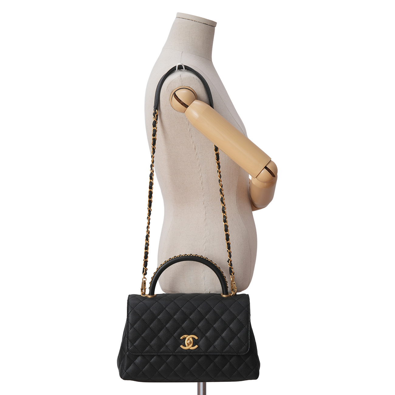 CHANEL(USED)샤넬 A92991 시즌 캐비어 코코핸들 미듐