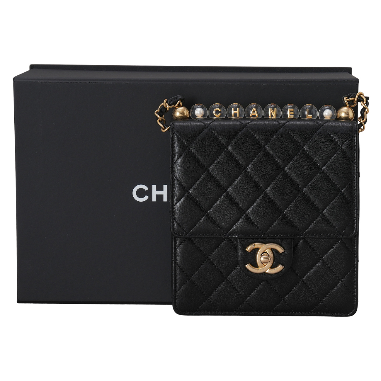 CHANEL(USED)샤넬 AS0584 시즌 진주 장식 플랩백