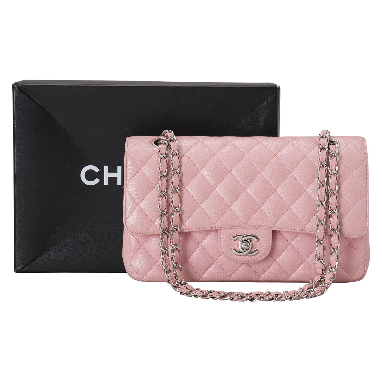 CHANEL(USED)샤넬 캐비어 클래식 미듐 플랩백