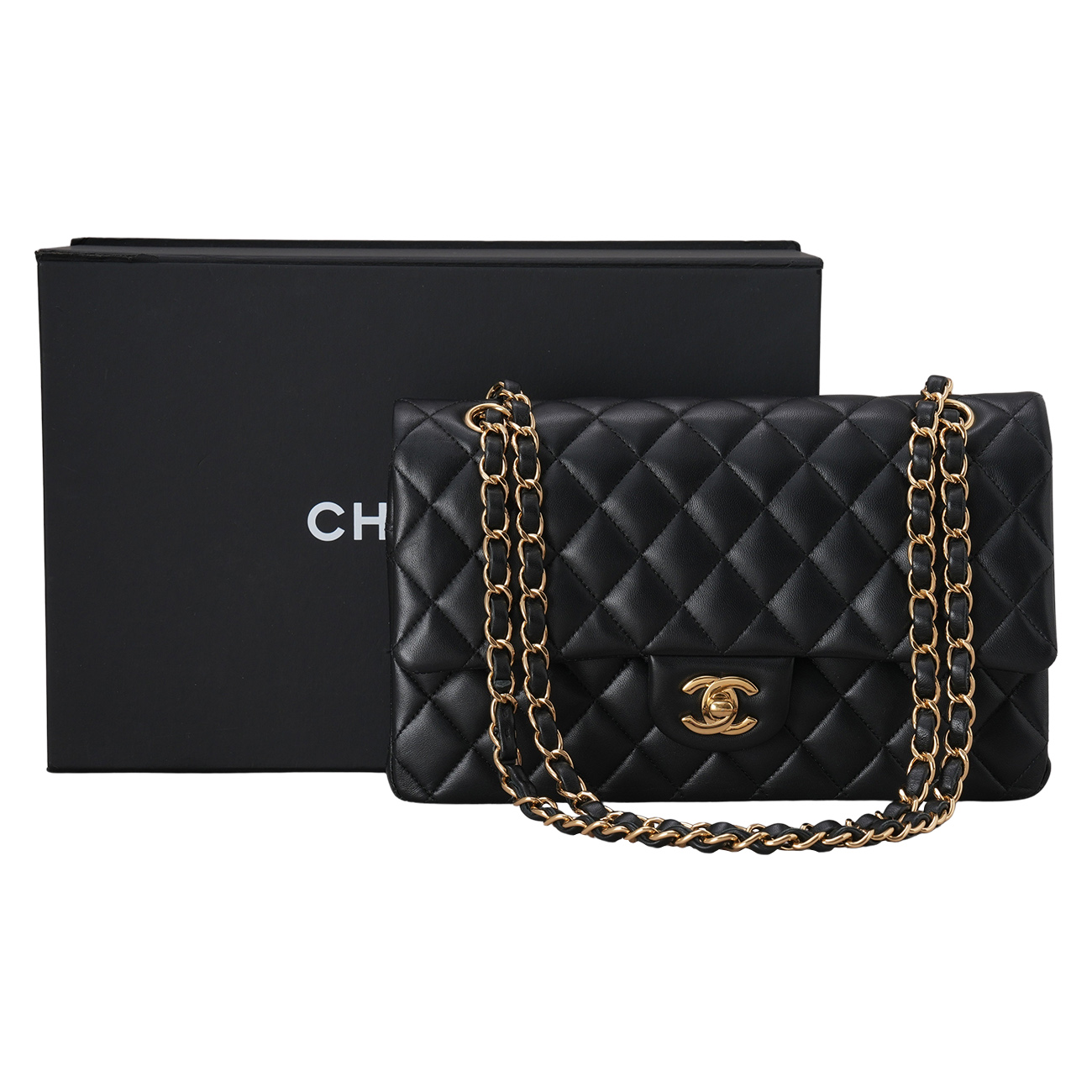 CHANEL(USED)샤넬 램스킨 클래식 미듐 플랩백