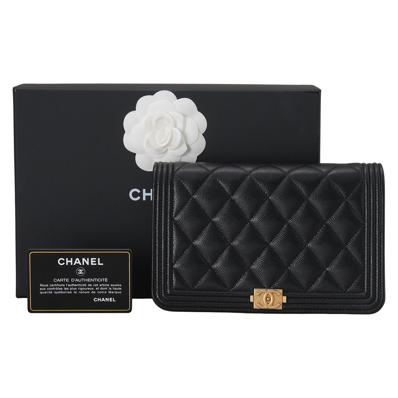 CHANEL(USED)샤넬 캐비어 보이 WOC