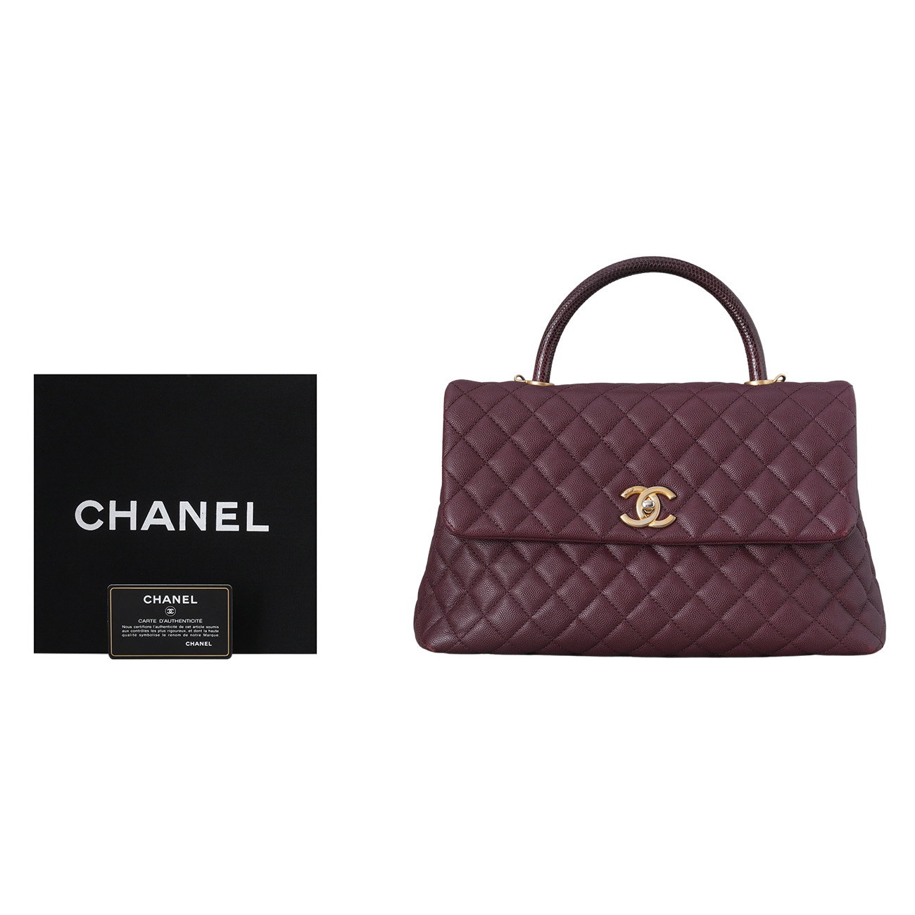 CHANEL(USED)샤넬 A92992 캐비어 코코핸들 라지