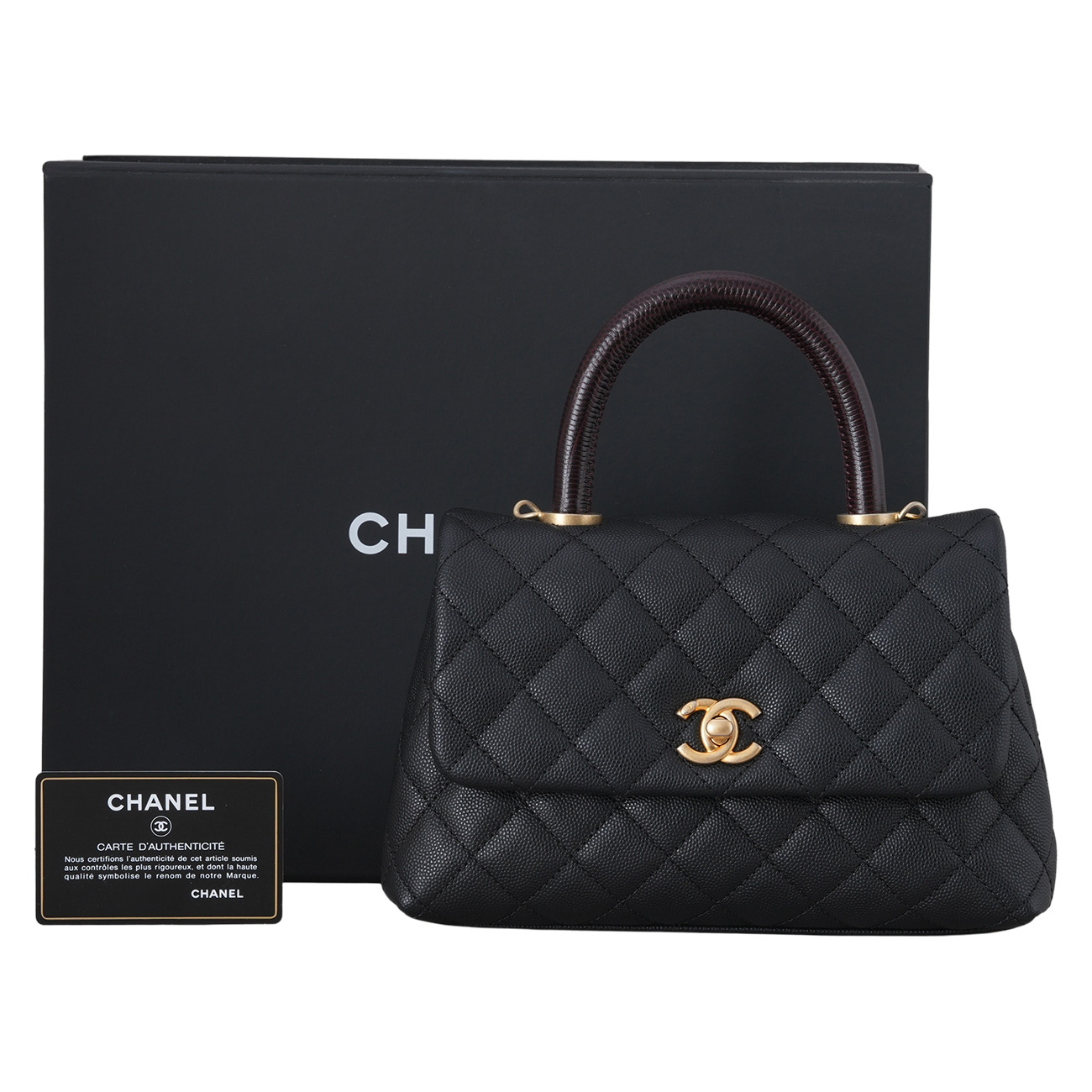 CHANEL(USED)샤넬 리자드 핸들 코코핸들 스몰