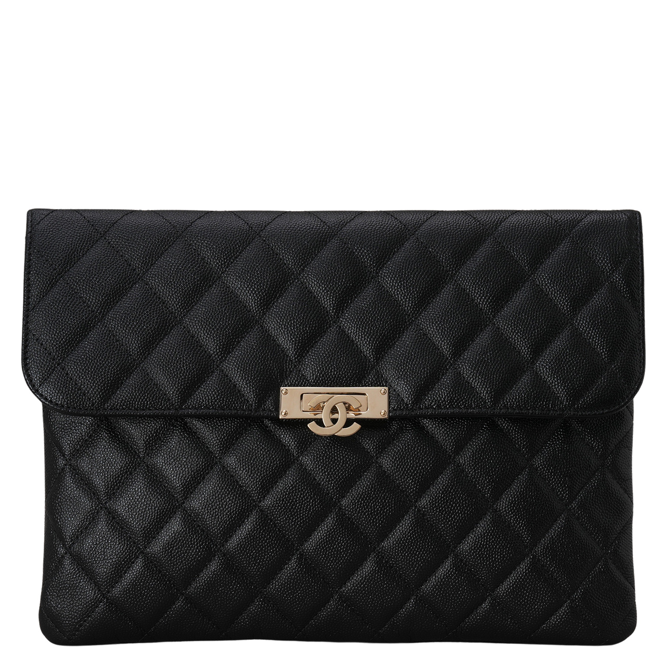 CHANEL(USED)샤넬 시즌 CC로고 플랩 클러치