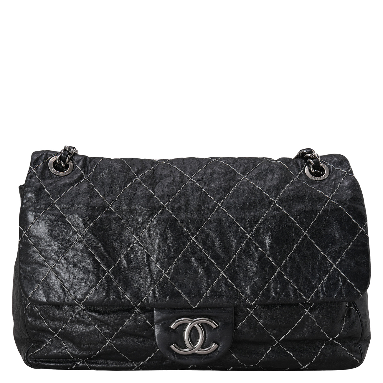 CHANEL(USED)샤넬 시즌 스티치 체인 플랩백