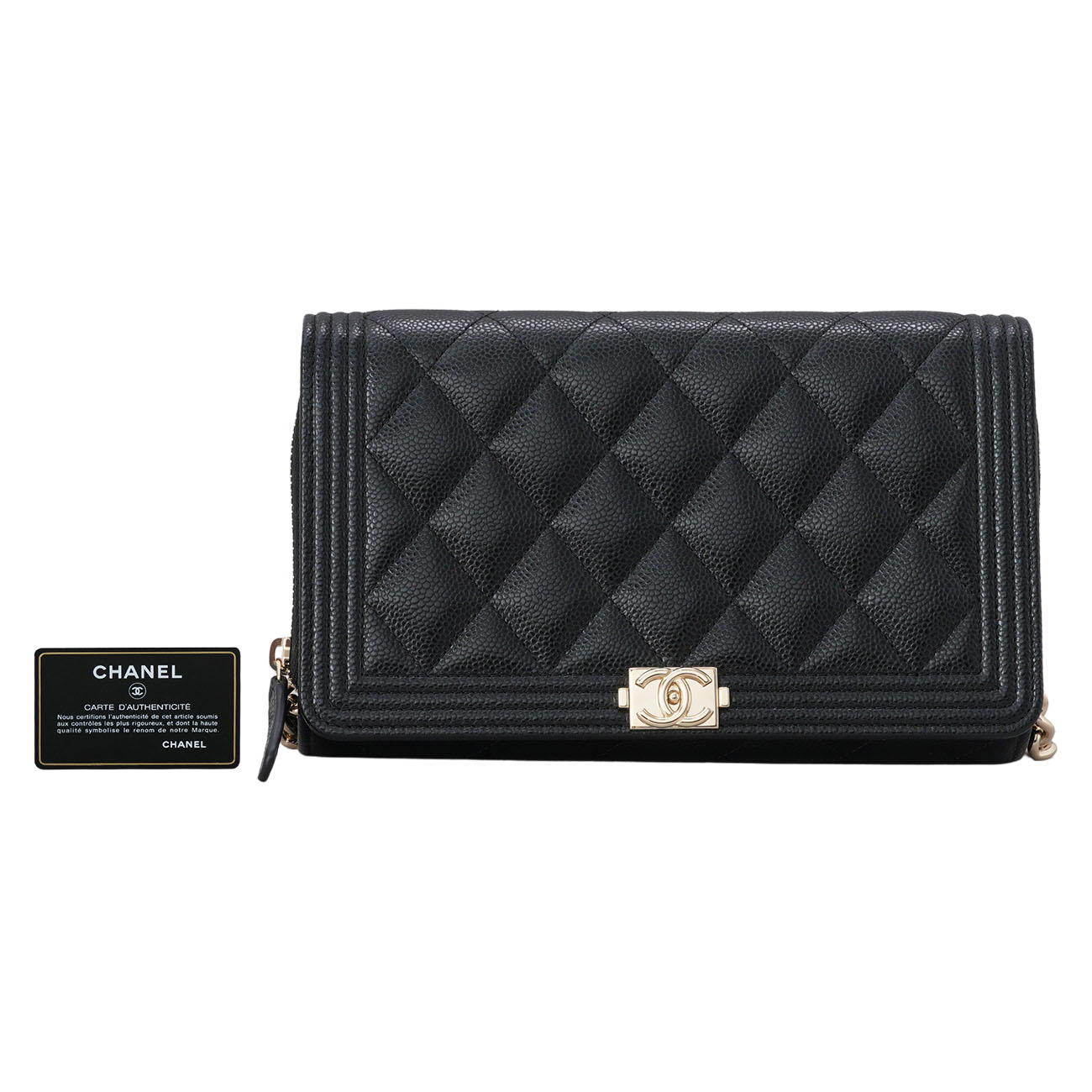 CHANEL(USED)샤넬 시즌 캐비어 보이샤넬 WOC