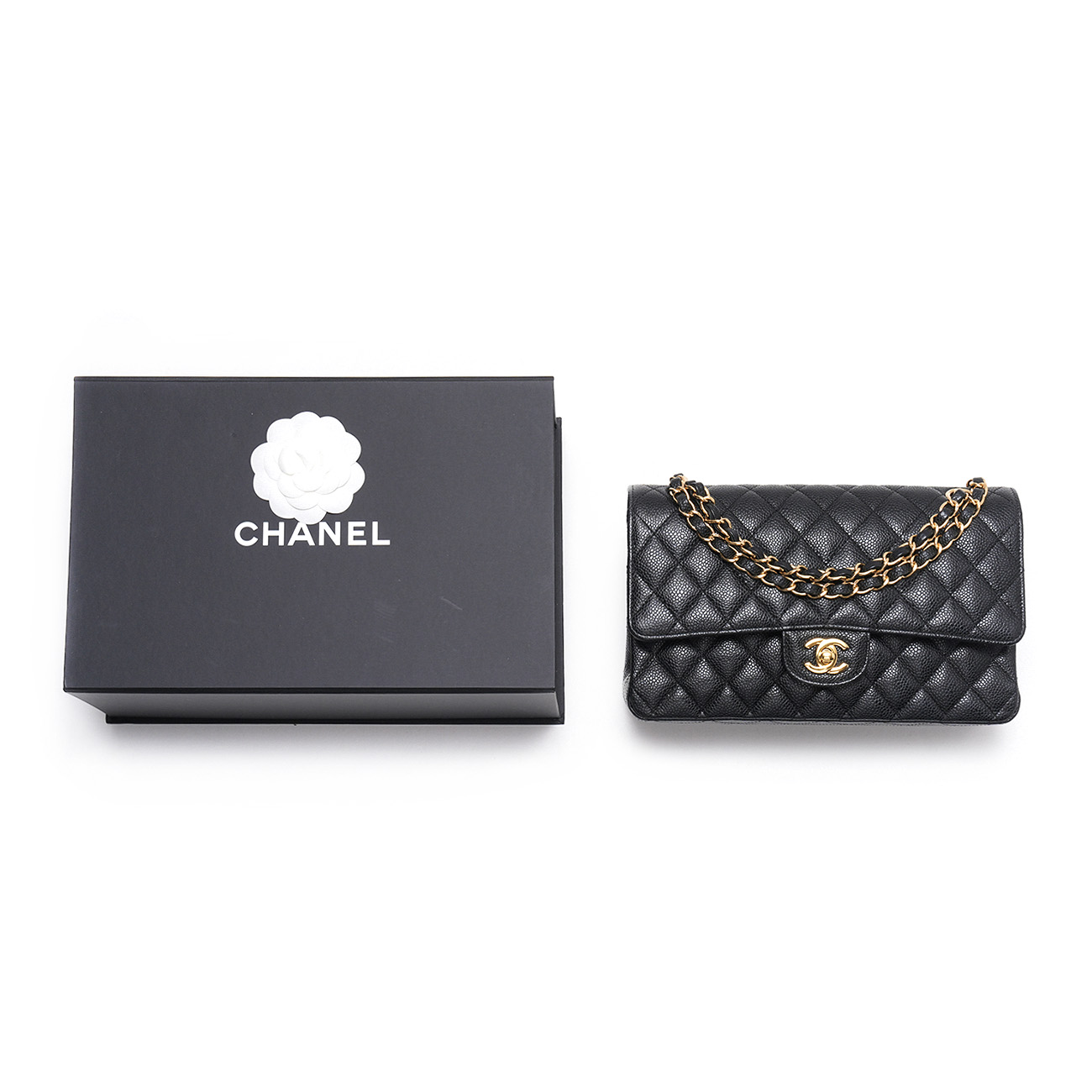 CHANEL(USED)샤넬 캐비어 클래식 미듐