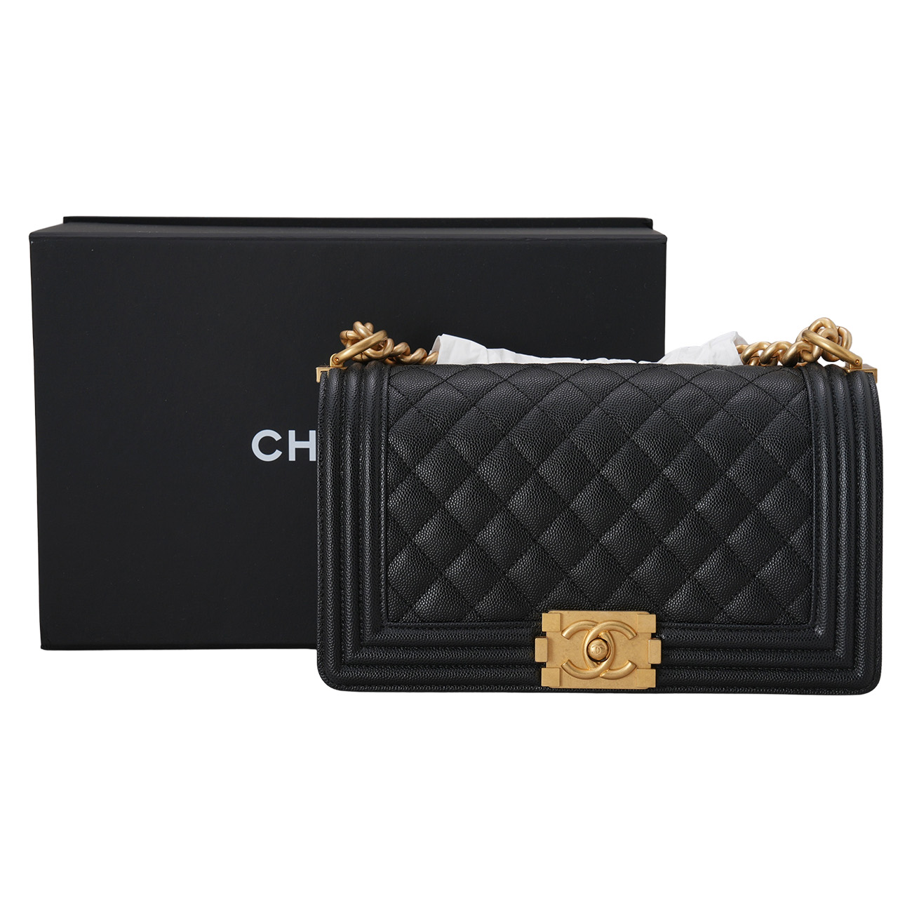CHANEL(NEW)샤넬 A67086 캐비어 보이샤넬 미듐 플랩백