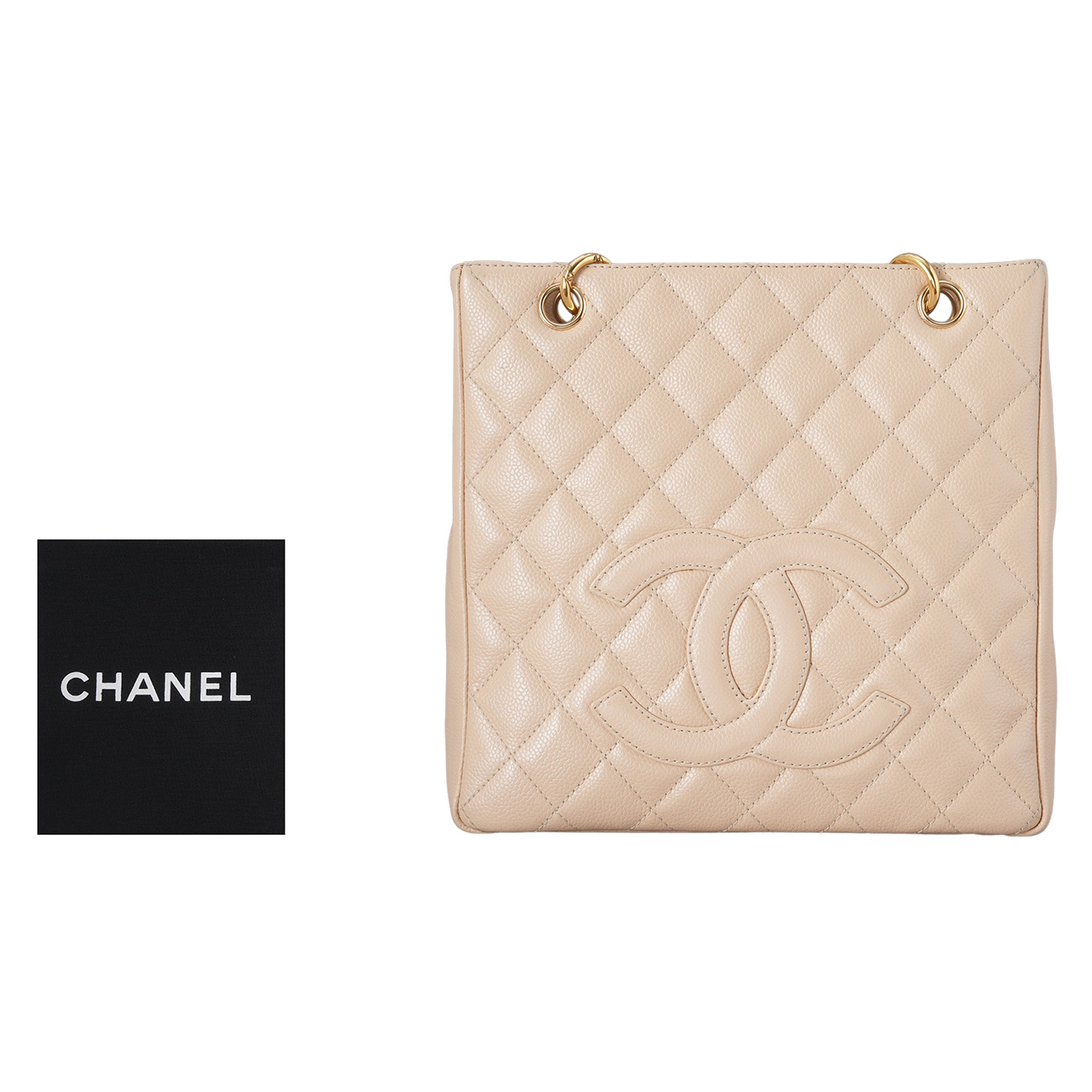 CHANEL(USED)샤넬 캐비어 시즌 CC로고 토트백