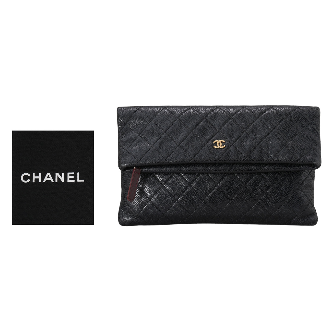 CHANEL(USED)샤넬 캐비어 플랩 클러치