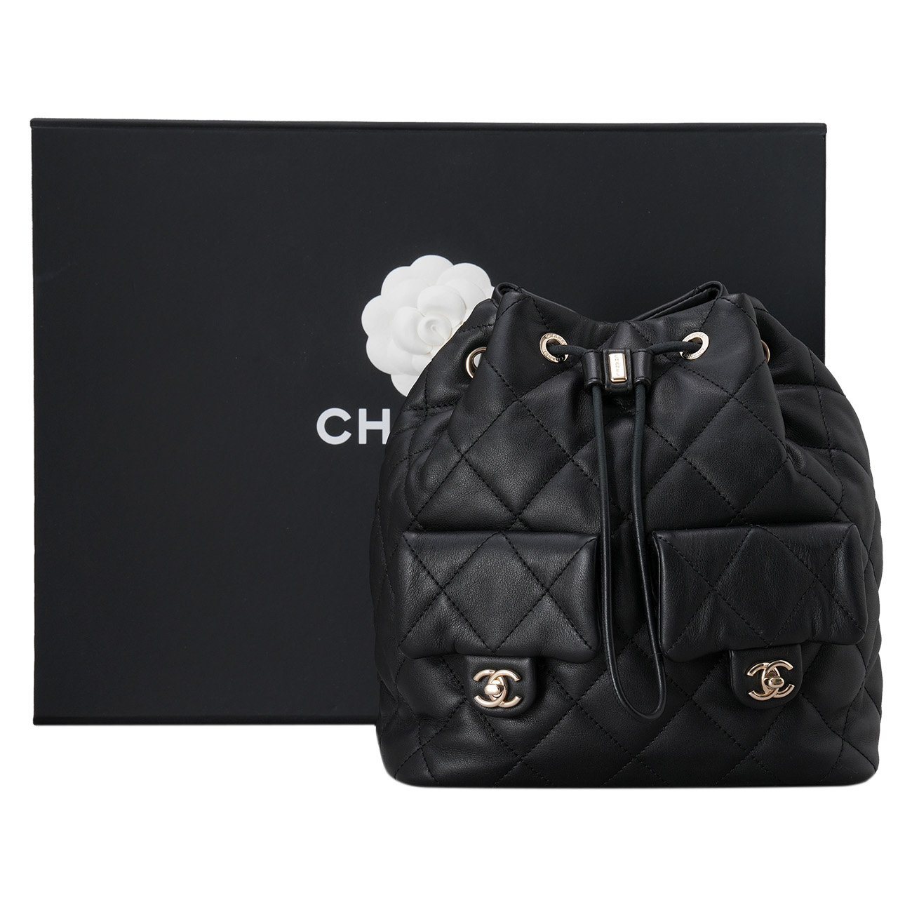 CHANEL(USED)샤넬 AS4342 시즌 투포켓 드로스트링 백팩