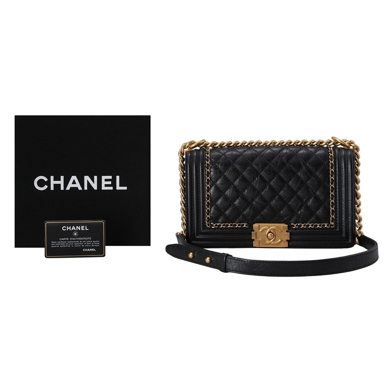 CHANEL(USED)샤넬 시즌 보이백 미듐