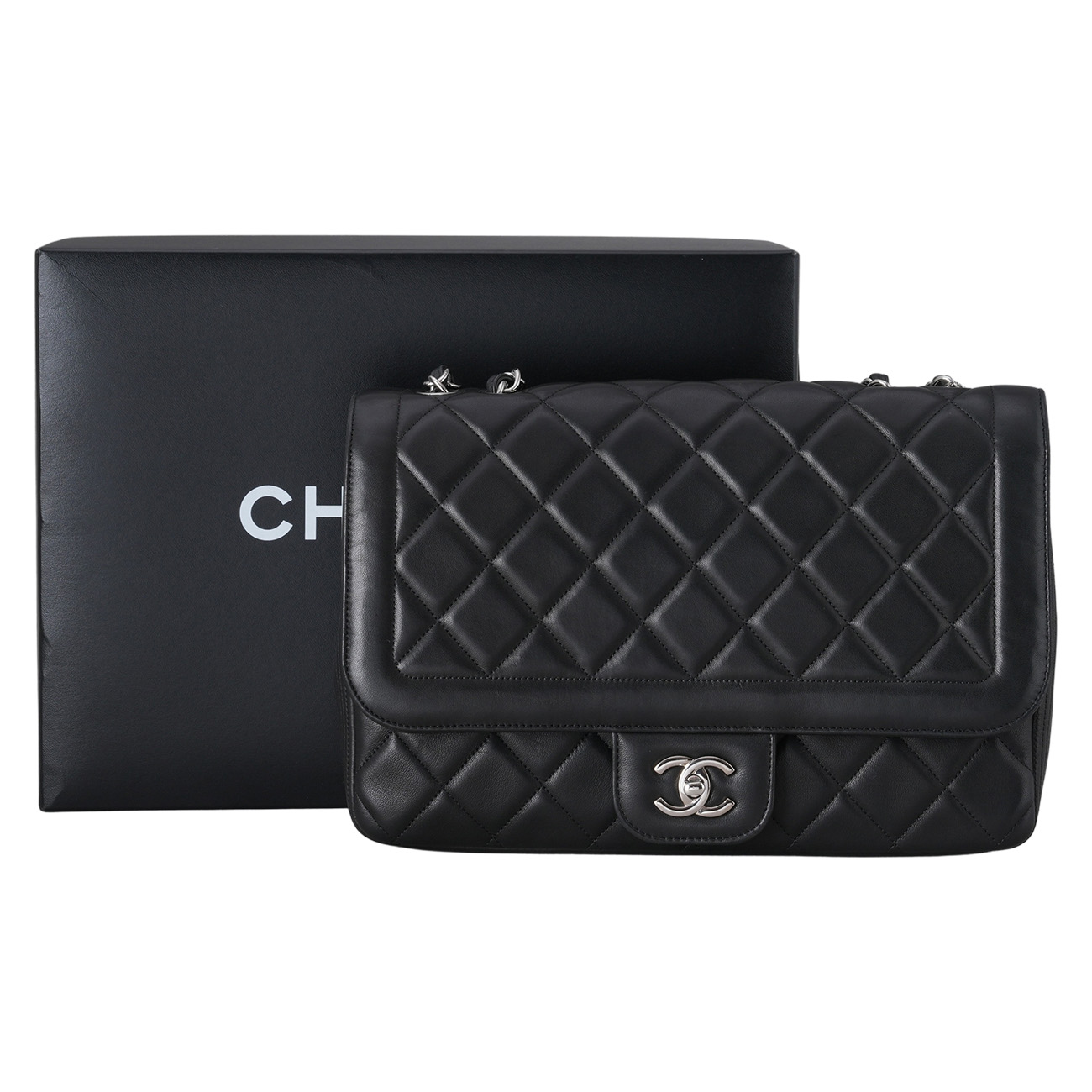 CHANEL(USED)샤넬 A49337 램스킨 CC로고 체인 숄더백