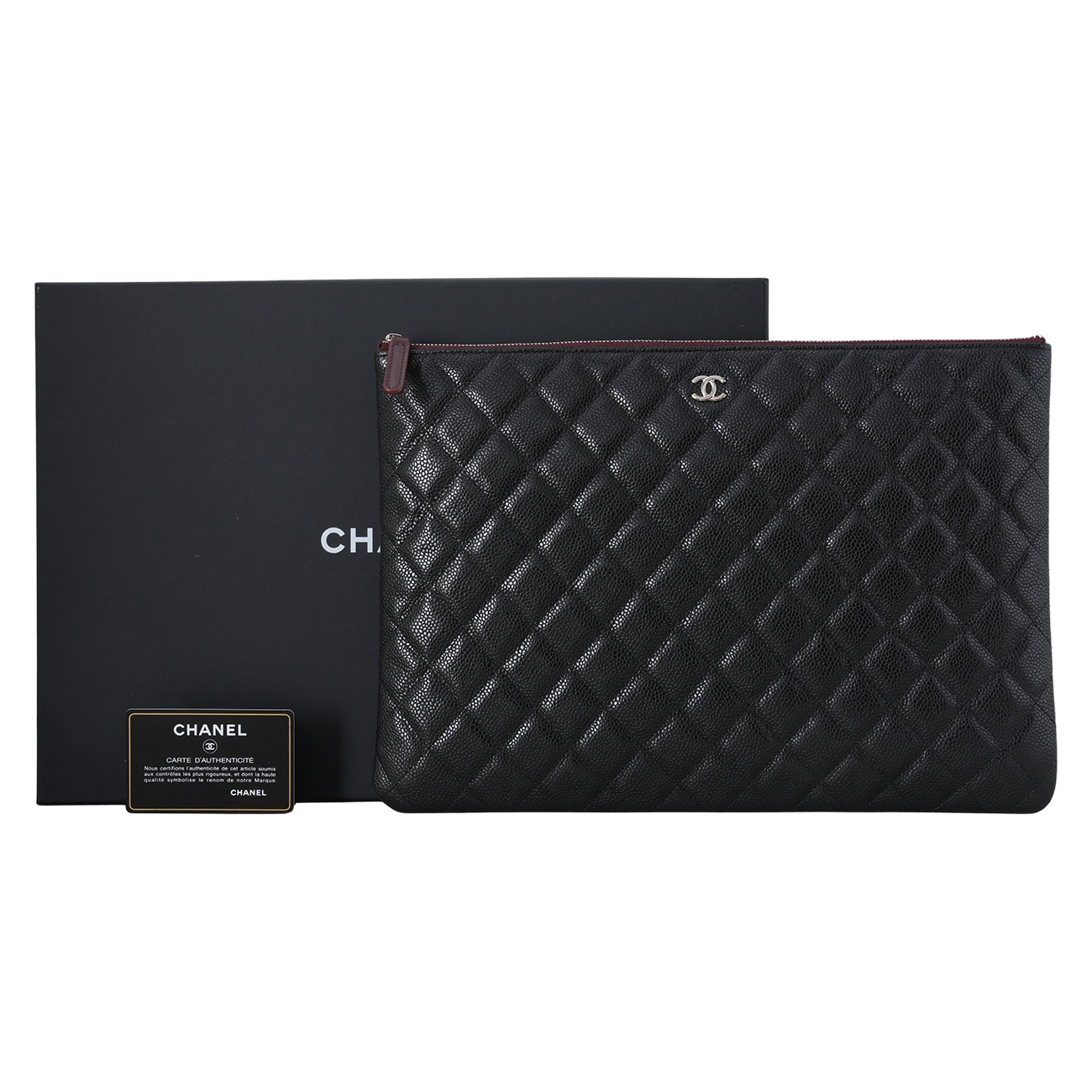 CHANEL(USED)샤넬 캐비어 클래식 클러치 라지