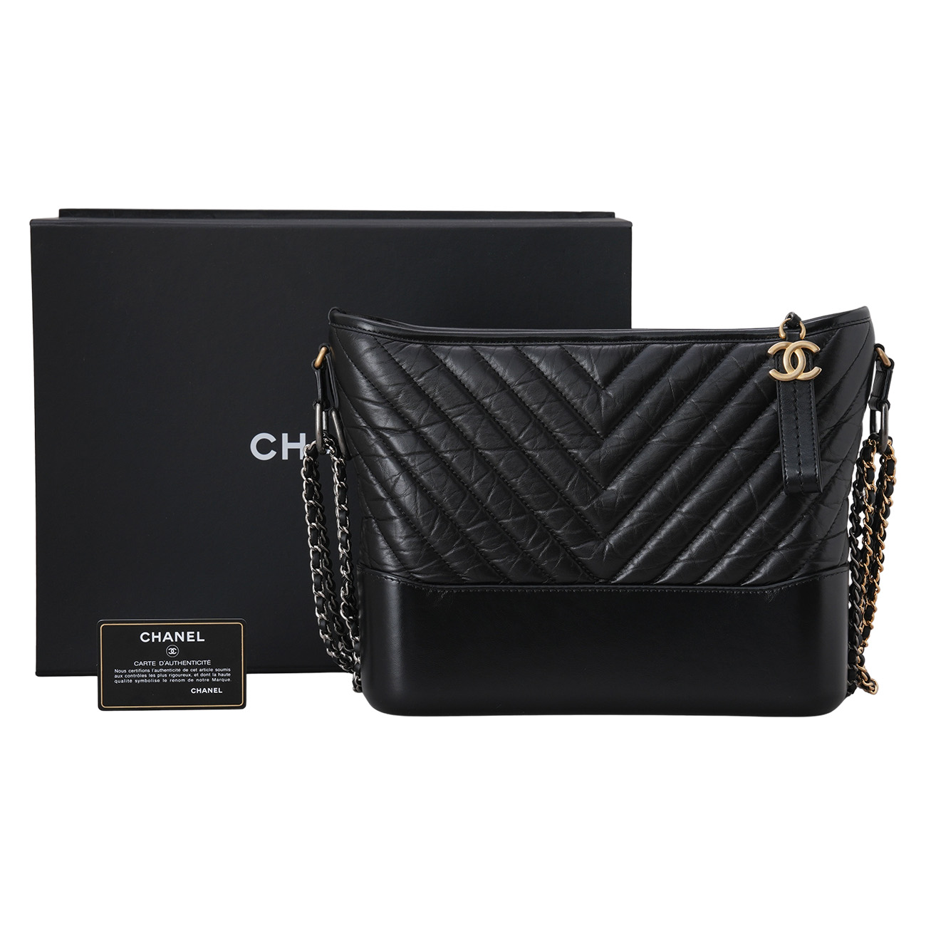 CHANEL(USED)샤넬 A93824 가브리엘 호보 쉐브론 라지