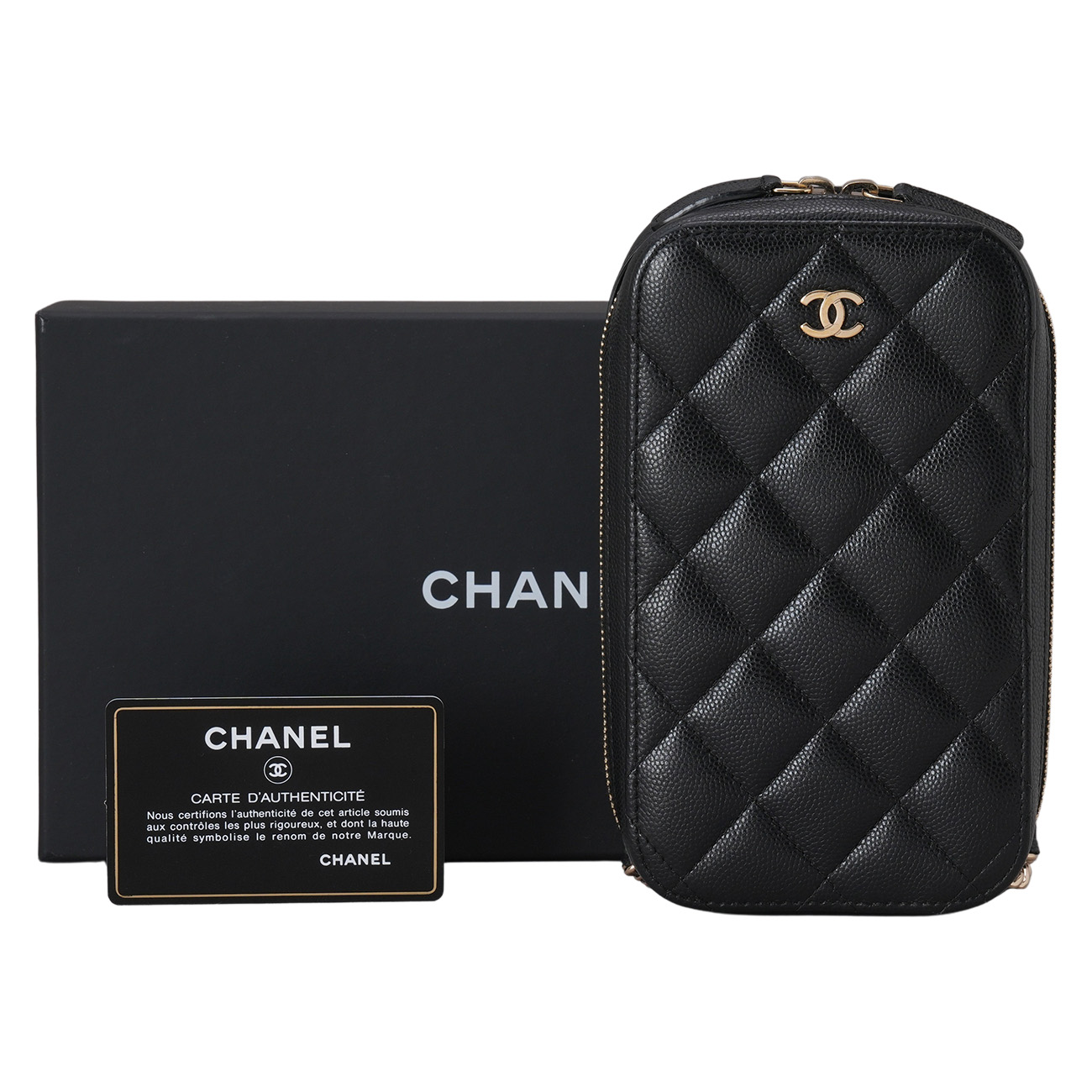 CHANEL(USED)샤넬 캐비어 폰홀더 체인백