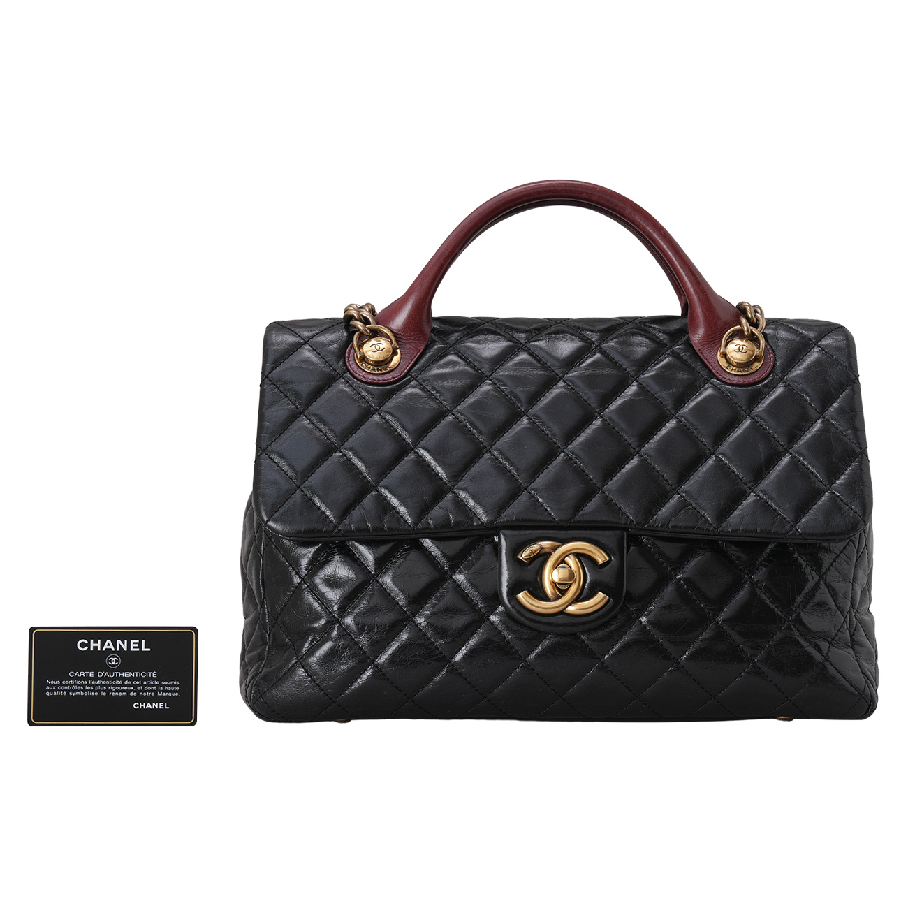 CHANEL(USED)샤넬 시즌 탑핸들 숄더백