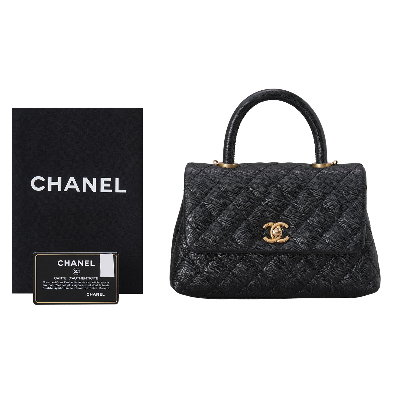 CHANEL(USED)샤넬 캐비어 코코핸들 23