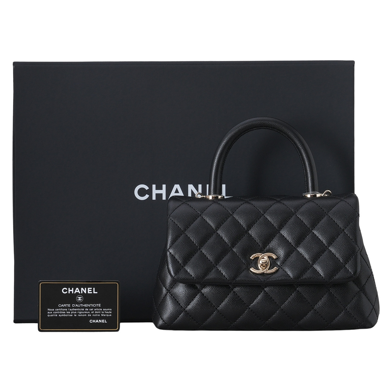 CHANEL(USED)샤넬 A92990 캐비어 코코핸들 스몰