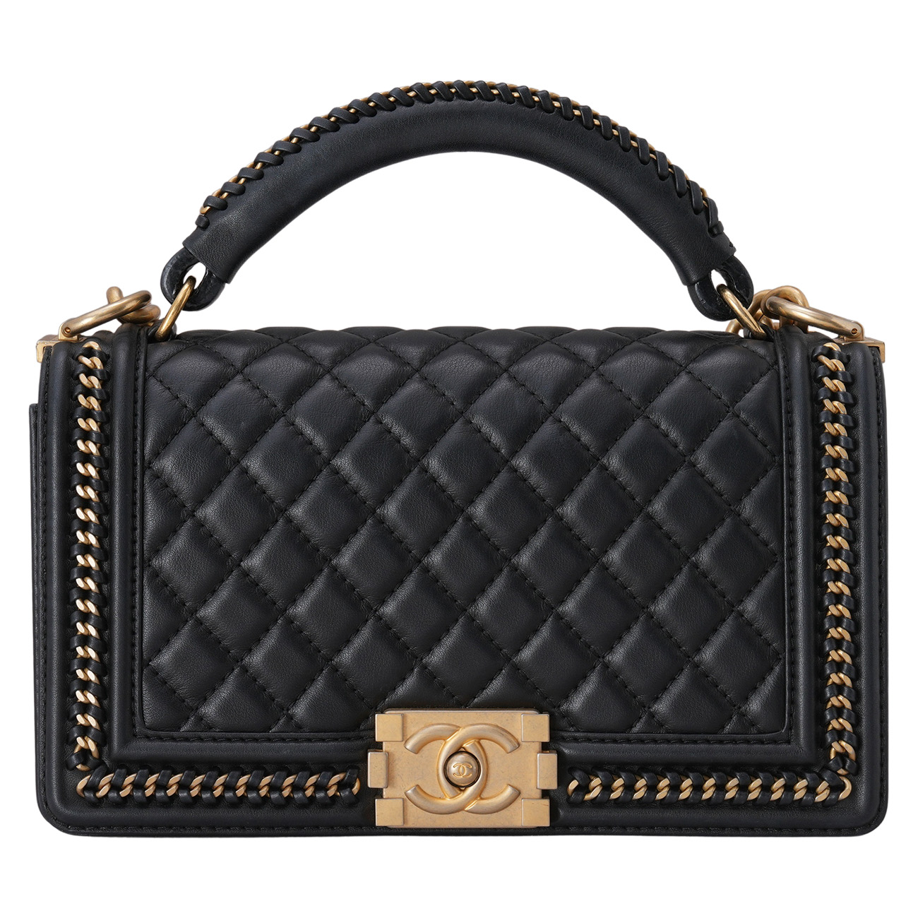 CHANEL(USED)샤넬 A94804 시즌 보이샤넬 탑핸들 미듐
