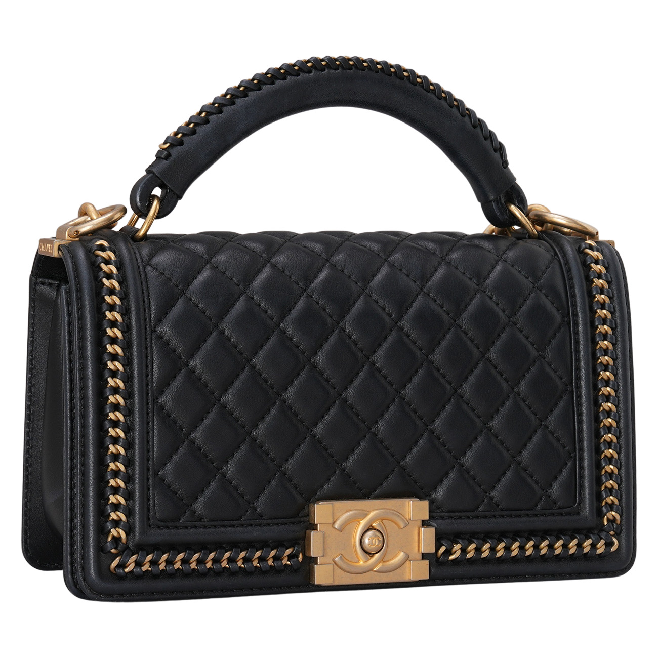 CHANEL(USED)샤넬 A94804 시즌 보이샤넬 탑핸들 미듐