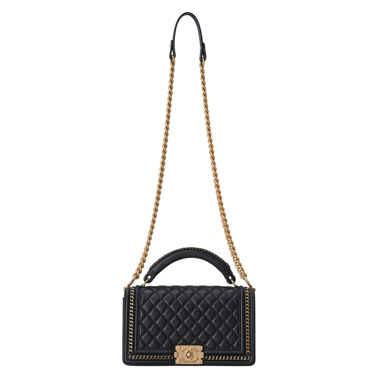 CHANEL(USED)샤넬 A94804 시즌 보이샤넬 탑핸들 미듐