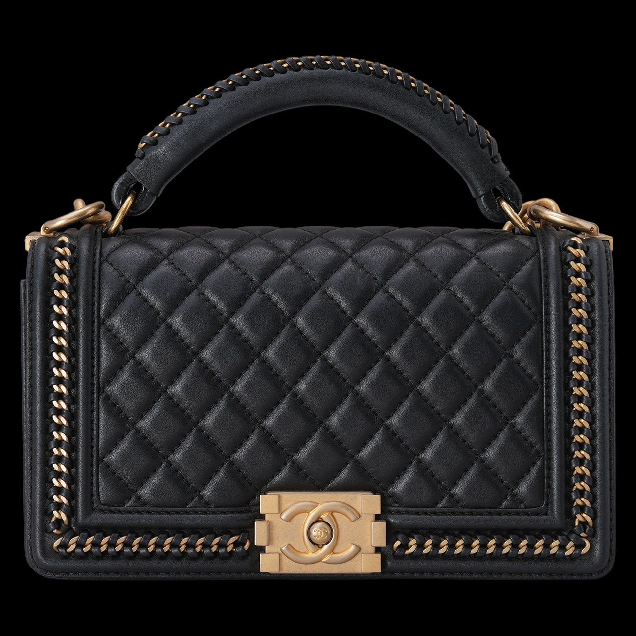 CHANEL(USED)샤넬 A94804 시즌 보이샤넬 탑핸들 미듐
