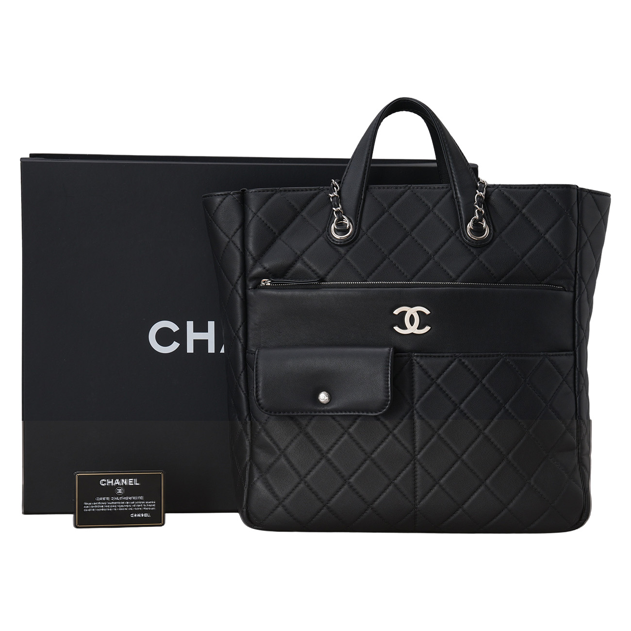 CHANEL(USED)샤넬 지퍼 토트 쇼핑백 라지