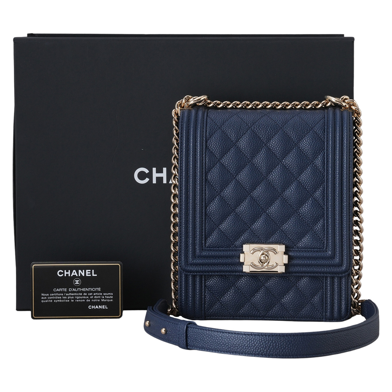 CHANEL(USED)샤넬 캐비어 보이샤넬 사첼백