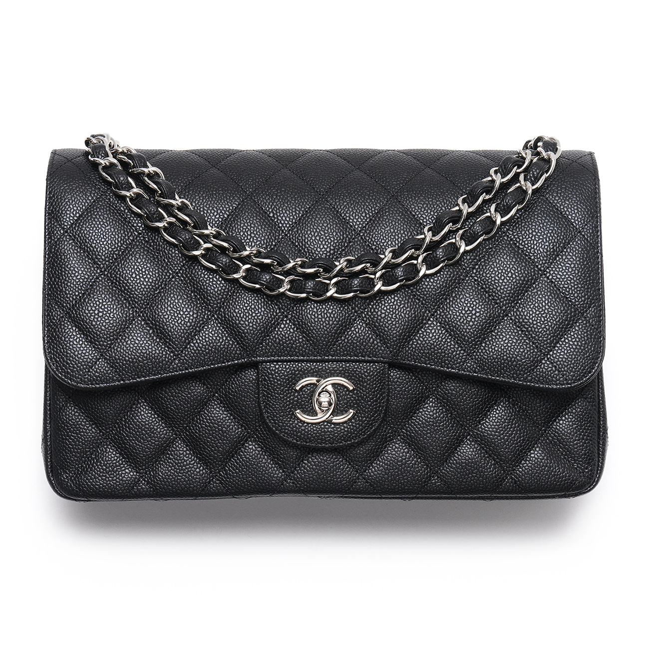 CHANEL(USED)샤넬 캐비어 클래식 라지 플랩백 블랙