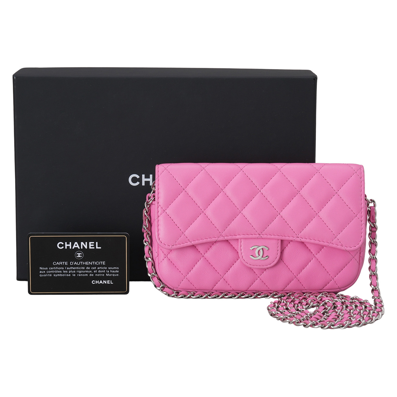 CHANEL(USED)샤넬 더블 폰홀더 체인 크로스백