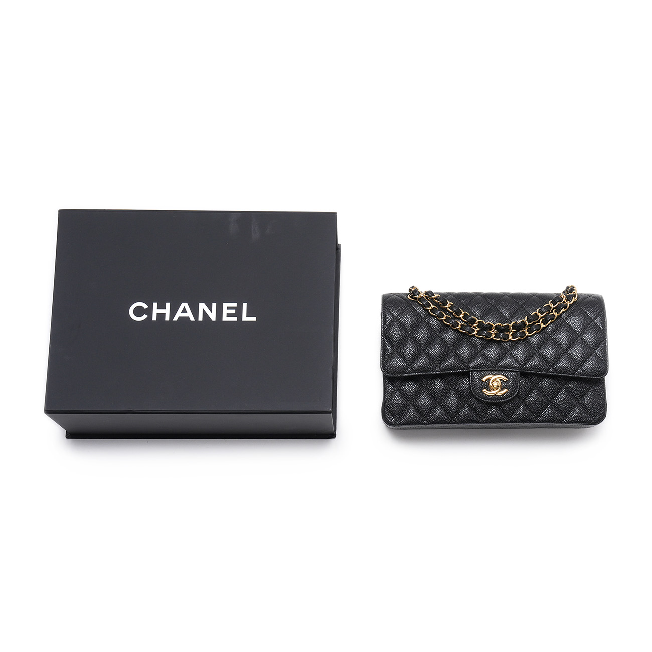CHANEL(USED)샤넬 캐비어 클래식 미듐 체인 플랩백