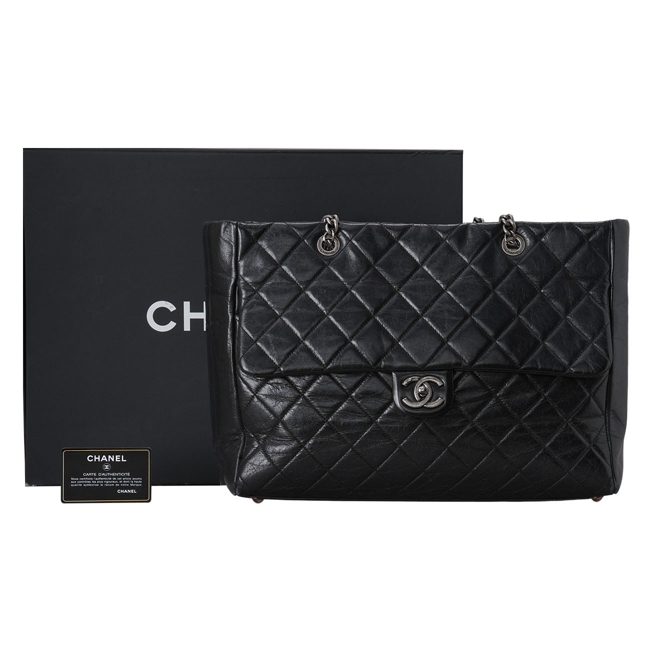 CHANEL(USED)샤넬 시즌 빈티지 레더 체인 숄더백