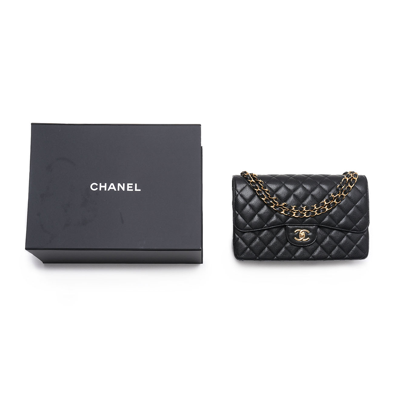CHANEL(USED)샤넬 A58600 캐비어 클래식 라지 플랩백