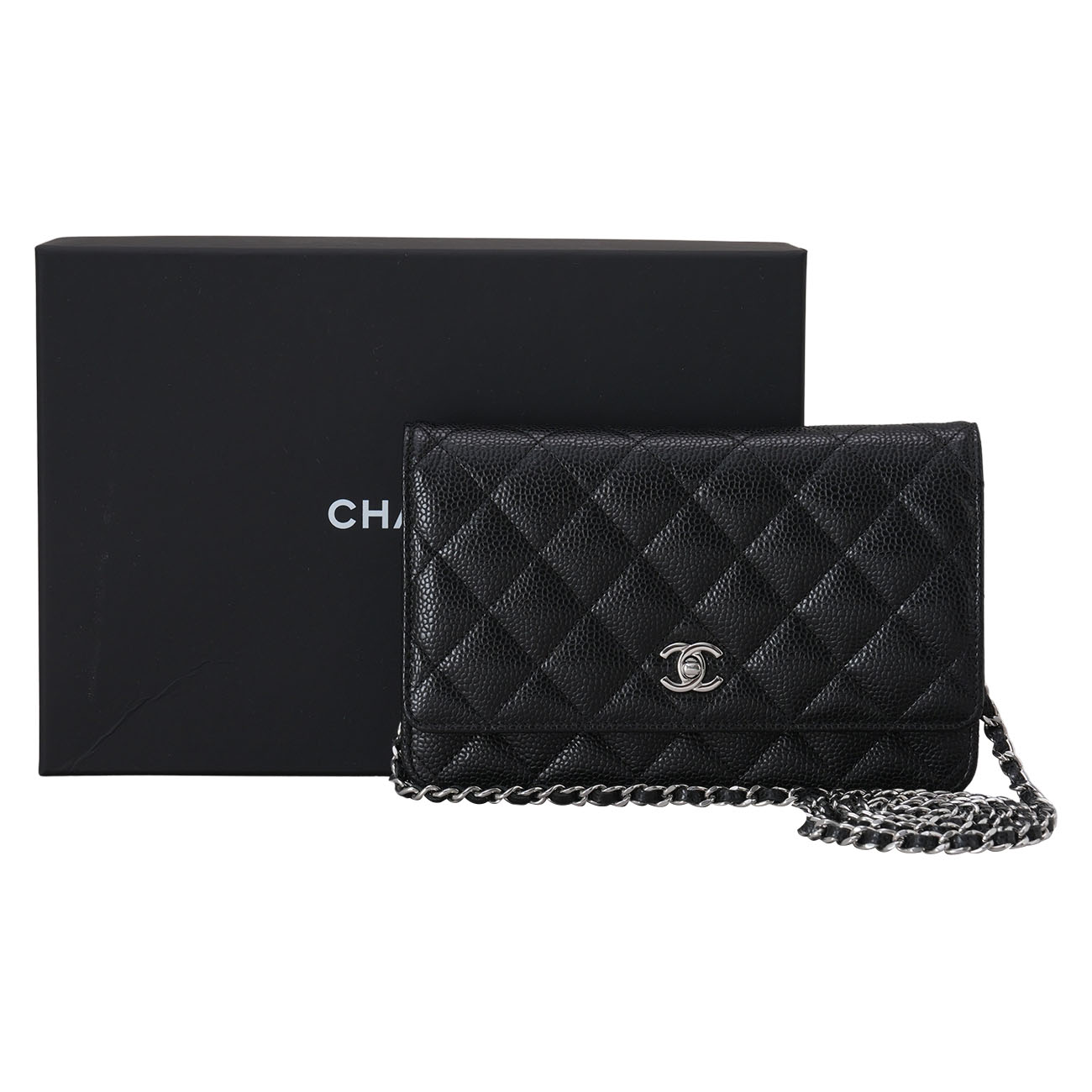 CHANEL(USED)샤넬 AP4241 캐비어 클래식 턴락 WOC