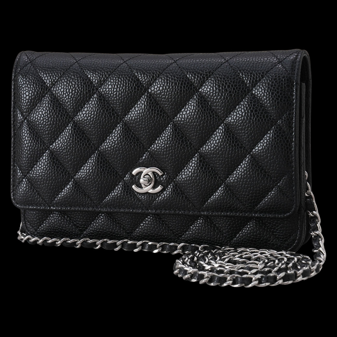 CHANEL(USED)샤넬 AP4241 캐비어 클래식 턴락 WOC