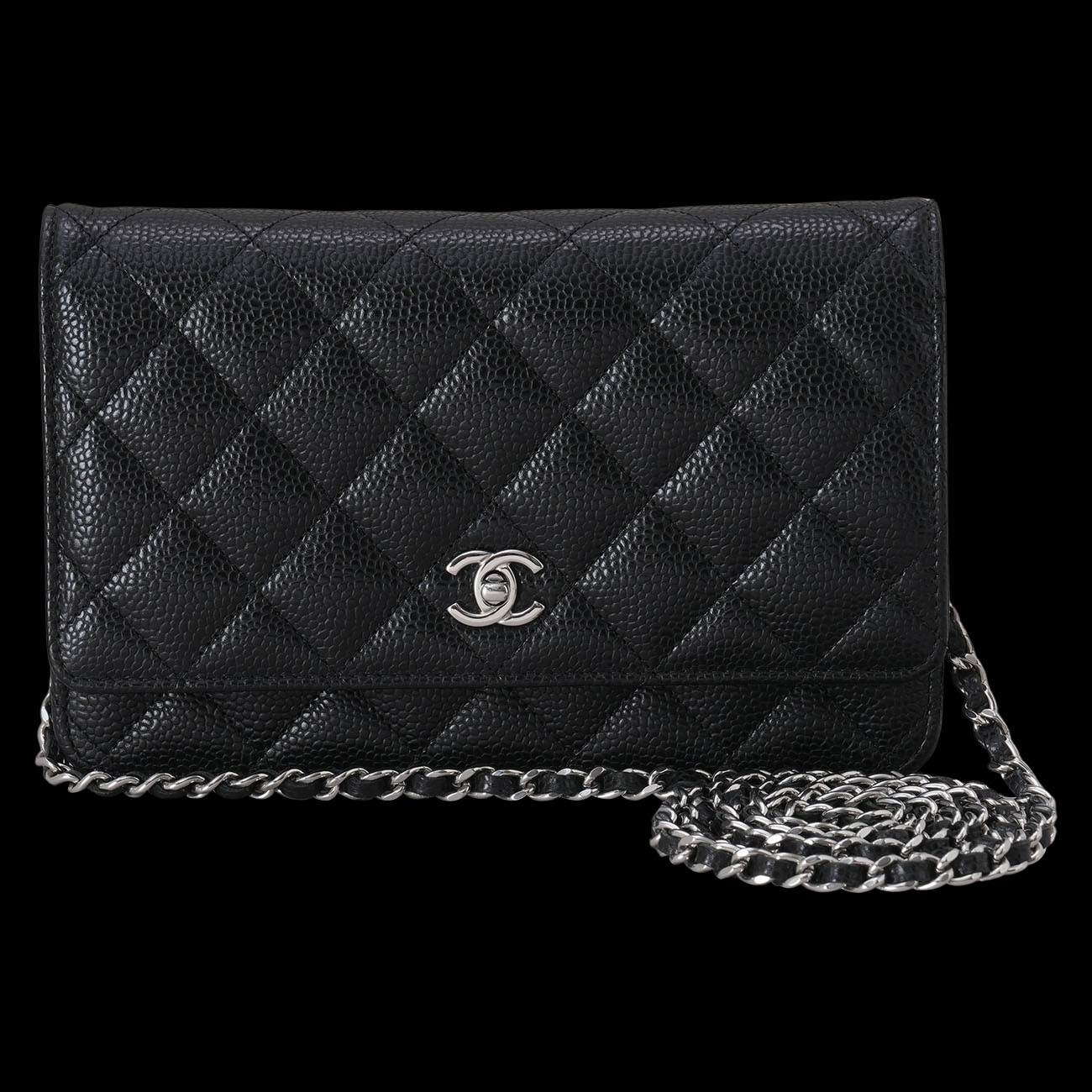 CHANEL(USED)샤넬 AP4241 캐비어 클래식 턴락 WOC