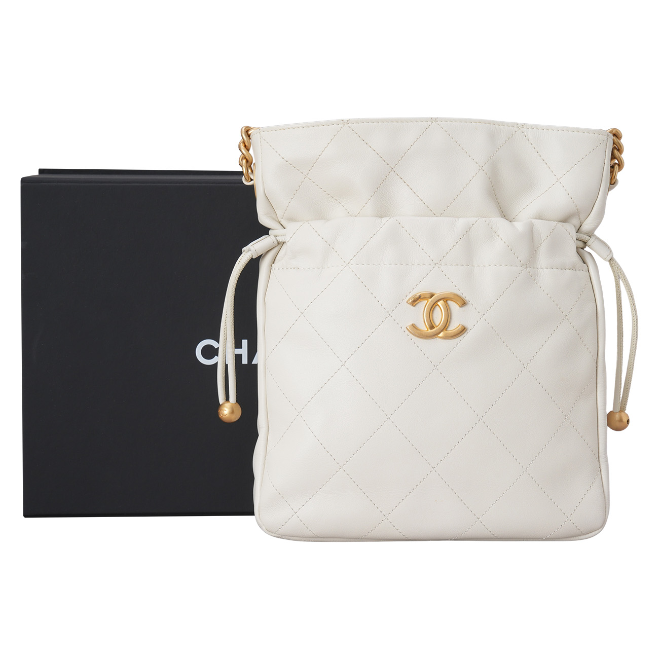 CHANEL(USED)샤넬 드로스트링 체인 숄더백