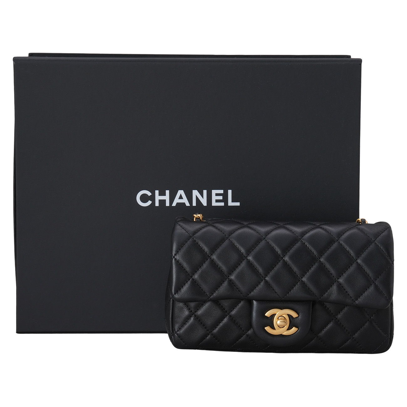 CHANEL(USED)샤넬 램스킨 클래식 뉴미니 골든볼